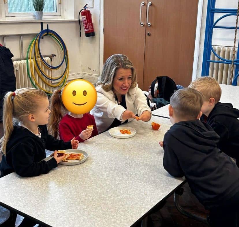 MP visits free school breakfast club in High Green