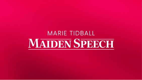 Marie Tidball MP delivers her Maiden Speech