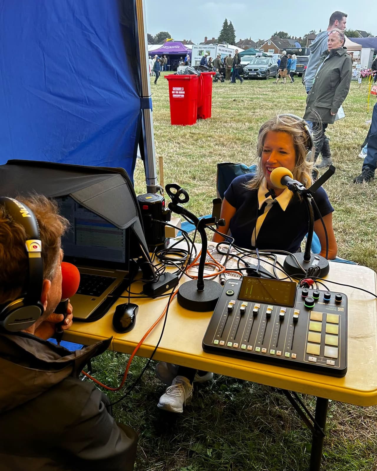 Marie Tidball MP being interviewed by Penistone FM at the Penistone Agricultural Show