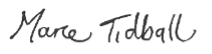 Marie Tidball MP's signature